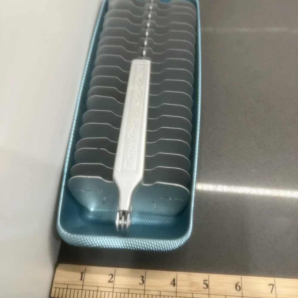 Vintage Magic Touch Chipper Aluminum Ice Cube Tray Blue/Turquoise MCM Barware